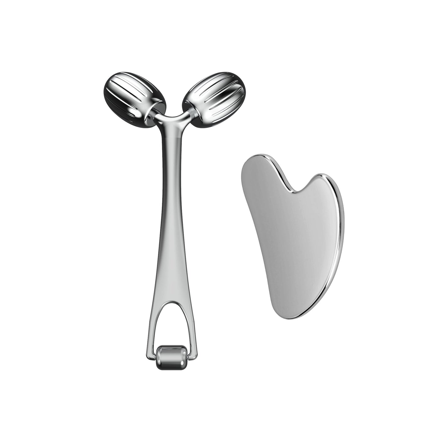 Face Massager Metal Face Roller Gua Sha Massage Tool for Face Neck Eye Body Skin Care, Facial Roller for Women