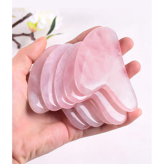 Nature Rose Quartz Gua Sha Stone for Facial Body Care