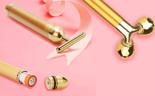 Yeamon 2-IN-1 Beauty 24k Golden Facial Massager