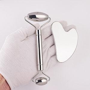 Pure Stainless Steel Face Massager Roller