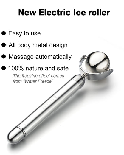 Electric Ice Roller for Face and Eye, Amirce Facial Ice Roller Beauty Tools, Electric Massage Ice Roller for Puffiness, Ice Face Eye Massage Roller, Skin Care Products