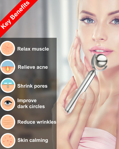 Electric Ice Roller for Face and Eye, Amirce Facial Ice Roller Beauty Tools, Electric Massage Ice Roller for Puffiness, Ice Face Eye Massage Roller, Skin Care Products
