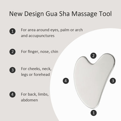 Face Massager Metal Face Roller Gua Sha Massage Tool for Face Neck Eye Body Skin Care, Facial Roller for Women