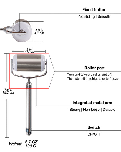 Electric Ice Roller, Amirce Ice Roller for Face Eyes, Electric Massage Ice Roller for Puffiness Relief, Ice Face Eye Massage Roller, Facial Ice Roller